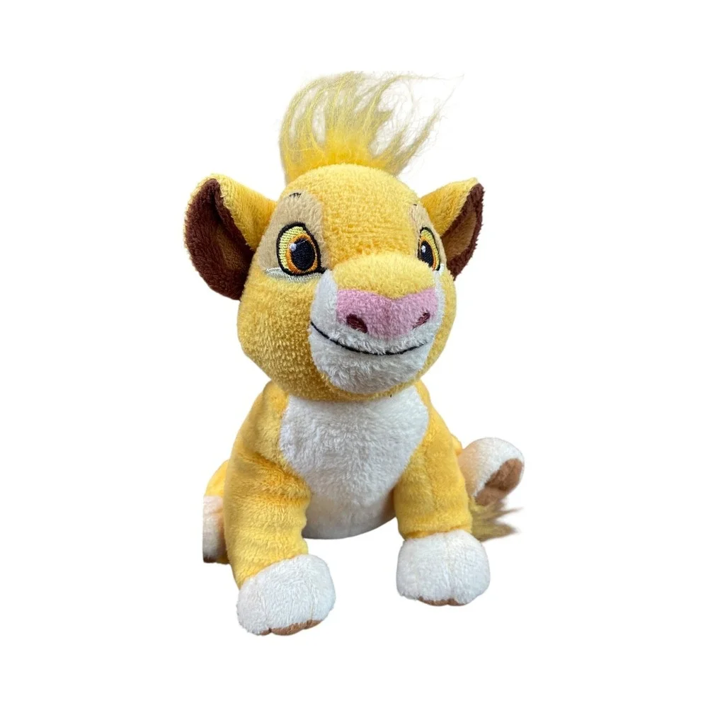 Disney Lion King Simba‎ Plush Set 2 Stuffed Animal Yellow Vintage Toy